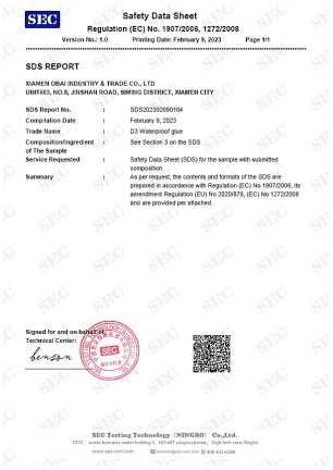 SDS - D3 Waterproof Glue - First Coating